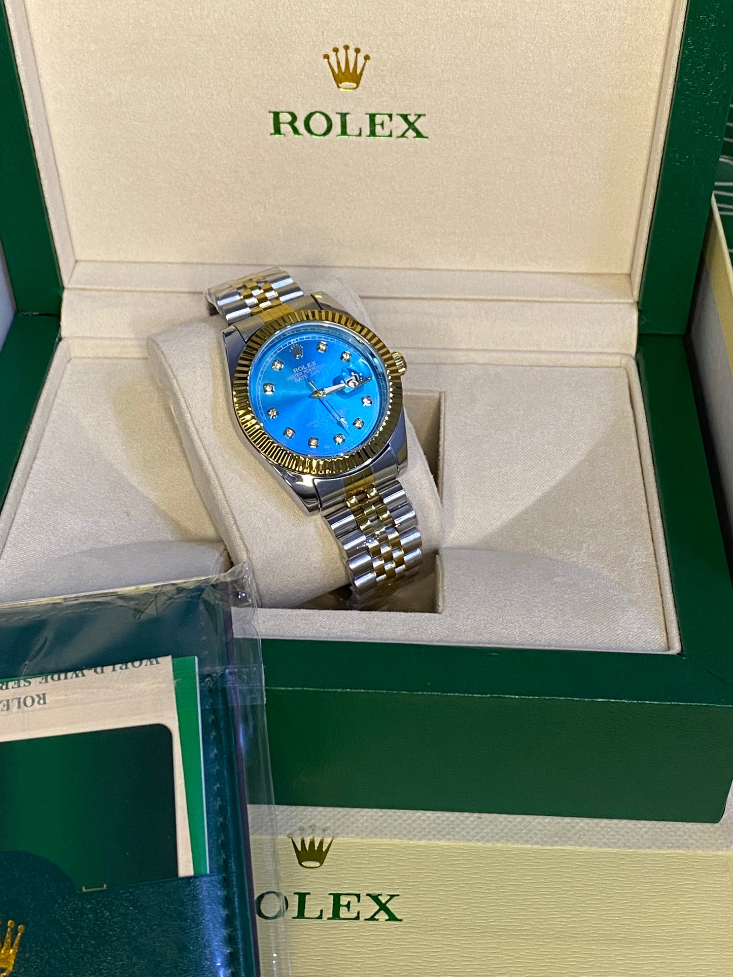 ROLEX Datejust Tiffany & Gold