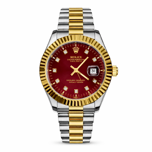 ROLEX Datejust Maroon & Gold
