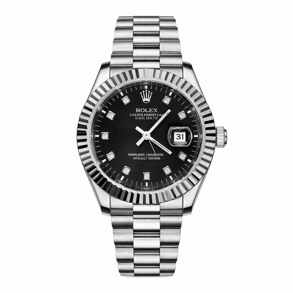 ROLEX Datejust Silver & Black