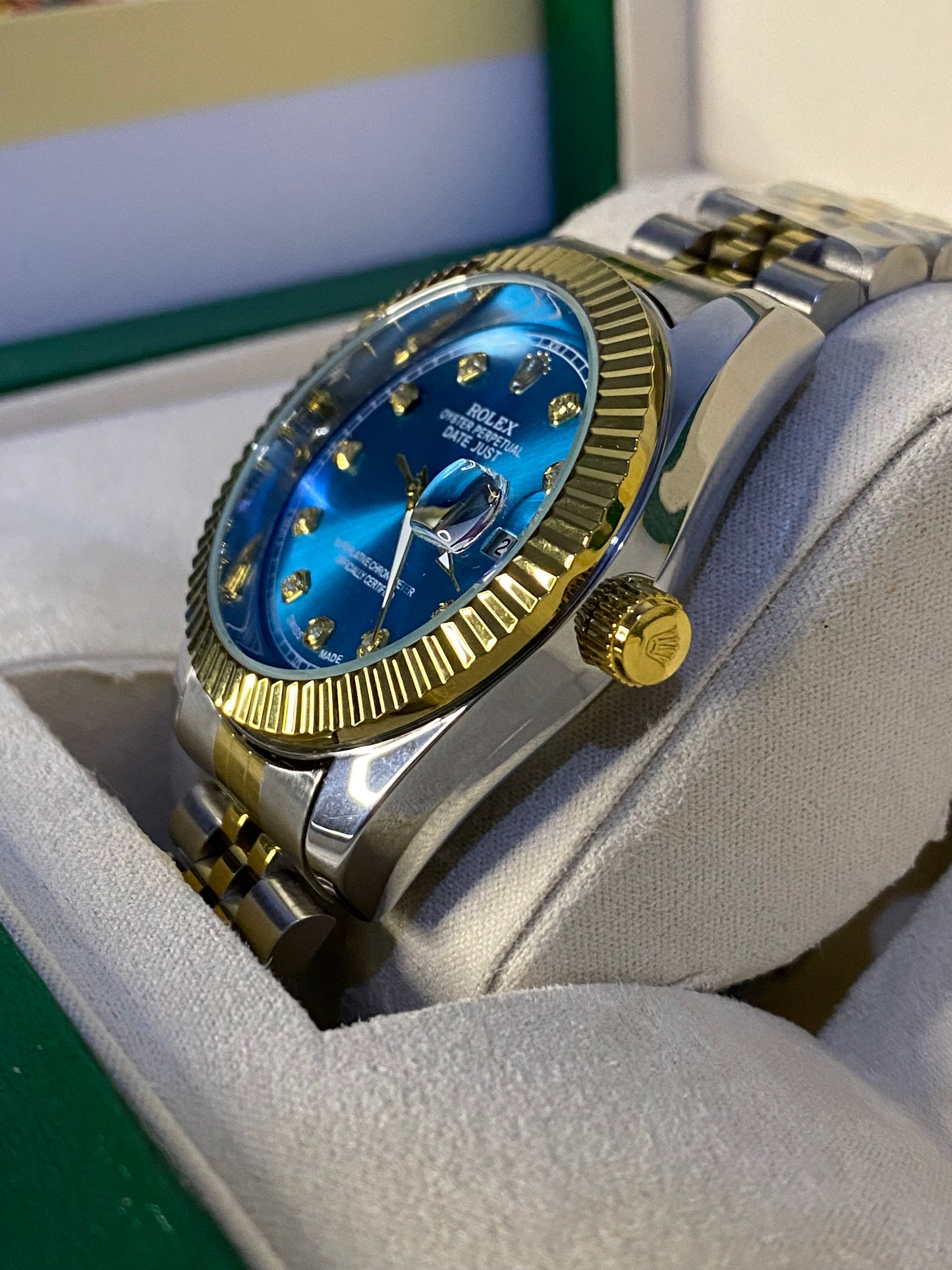 ROLEX Datejust Tiffany & Gold