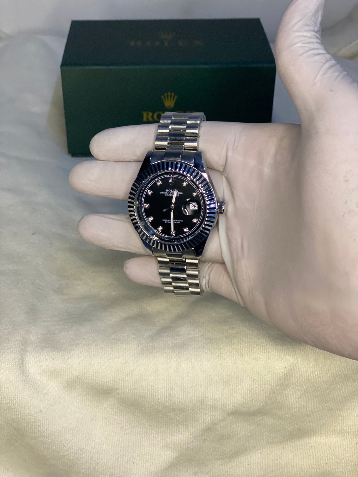ROLEX Datejust Silver & Black